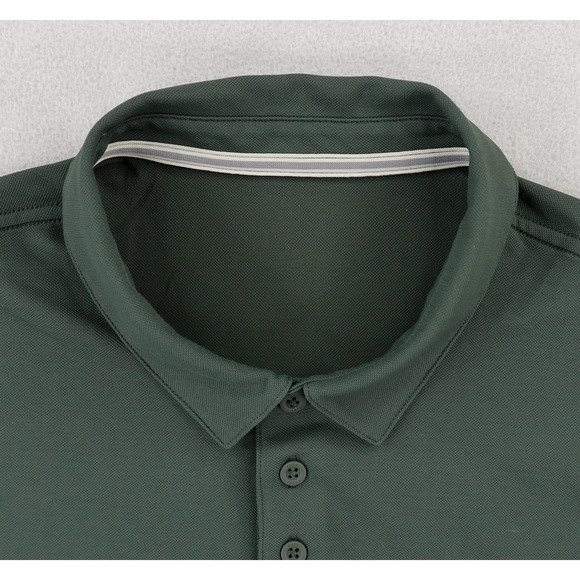Vuori Feather Polo Shirt Mens Medium Green Solid Golf Performance Short Sleeve - Picture 4 of 8